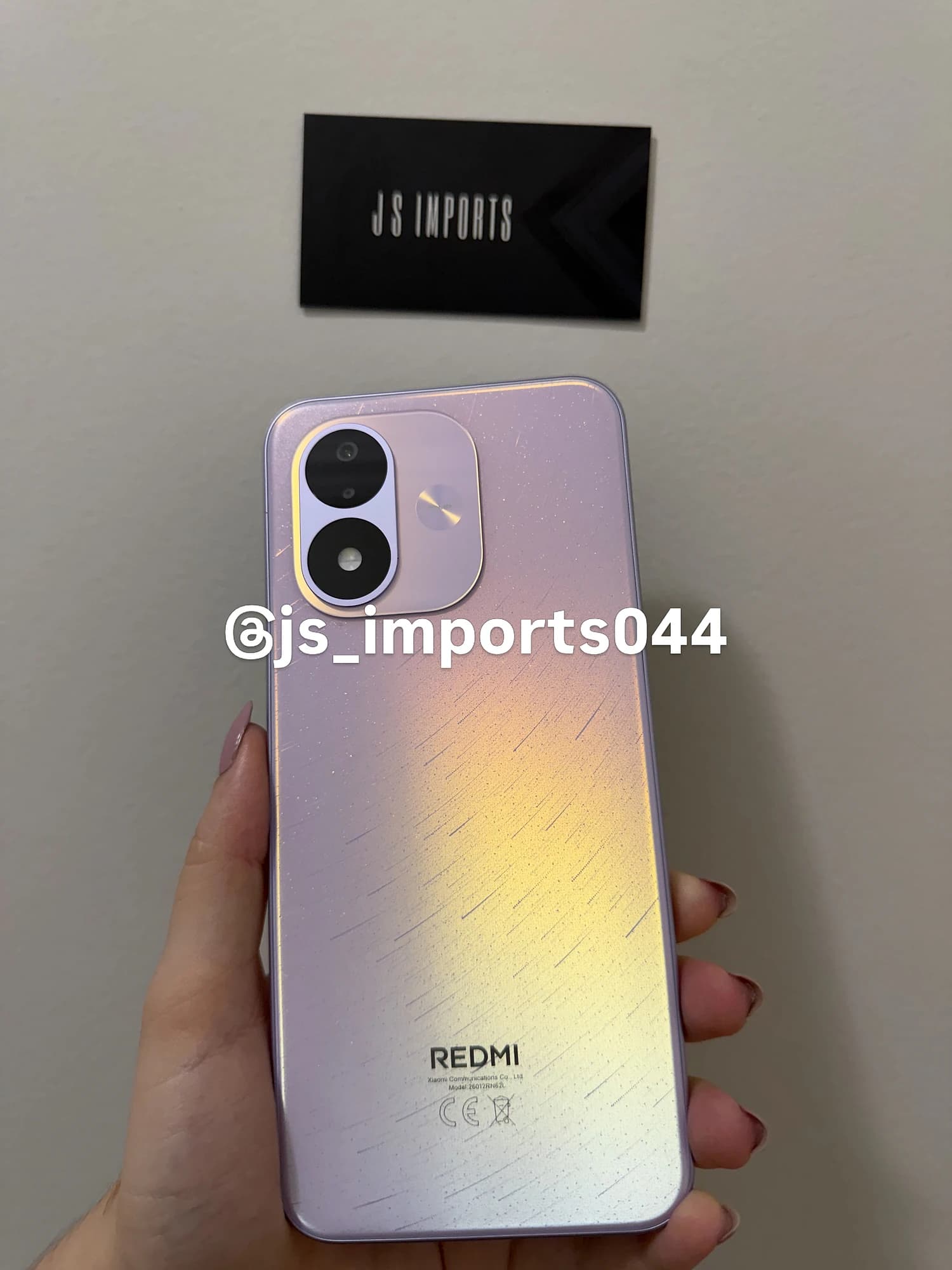 Redmi Note 17 4G, na foto da JS Imports